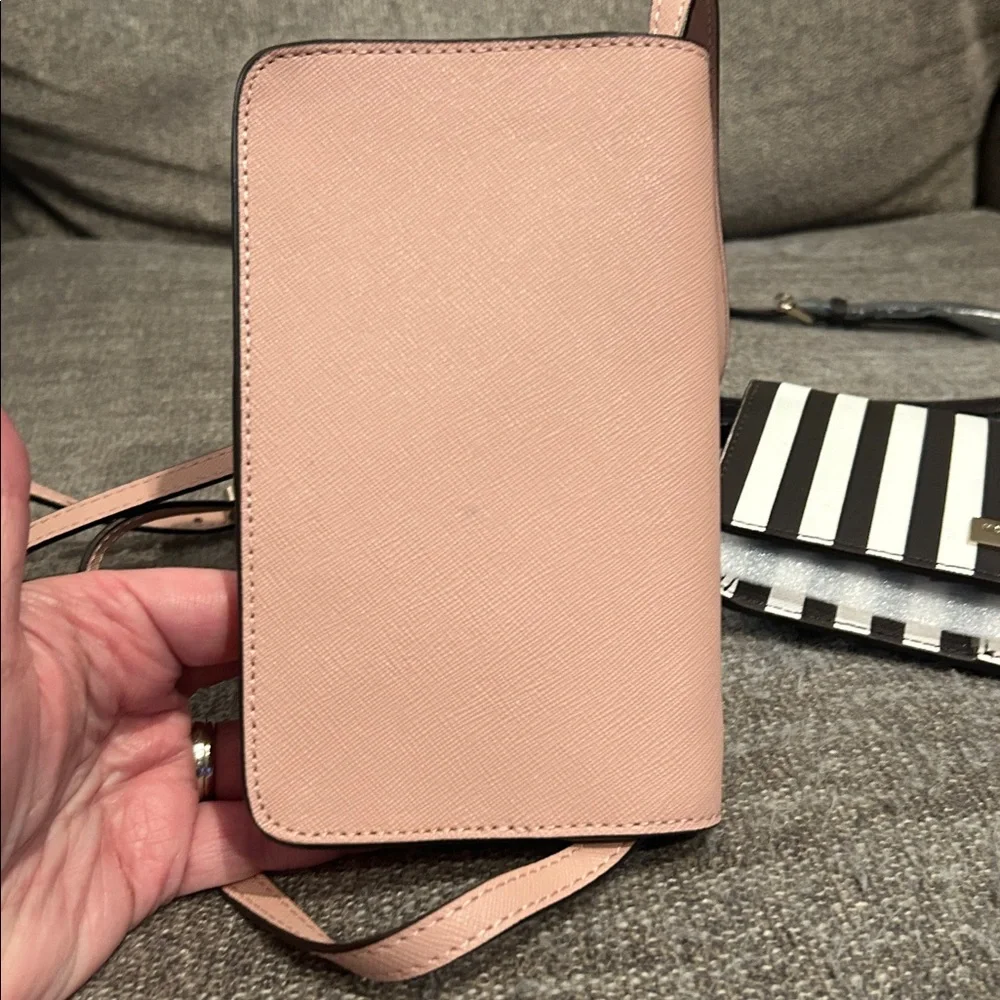 henri bendel Pink Pearl Stud Crossbody & Black White Stripe Crossbody Duo - Picture 5 of 12